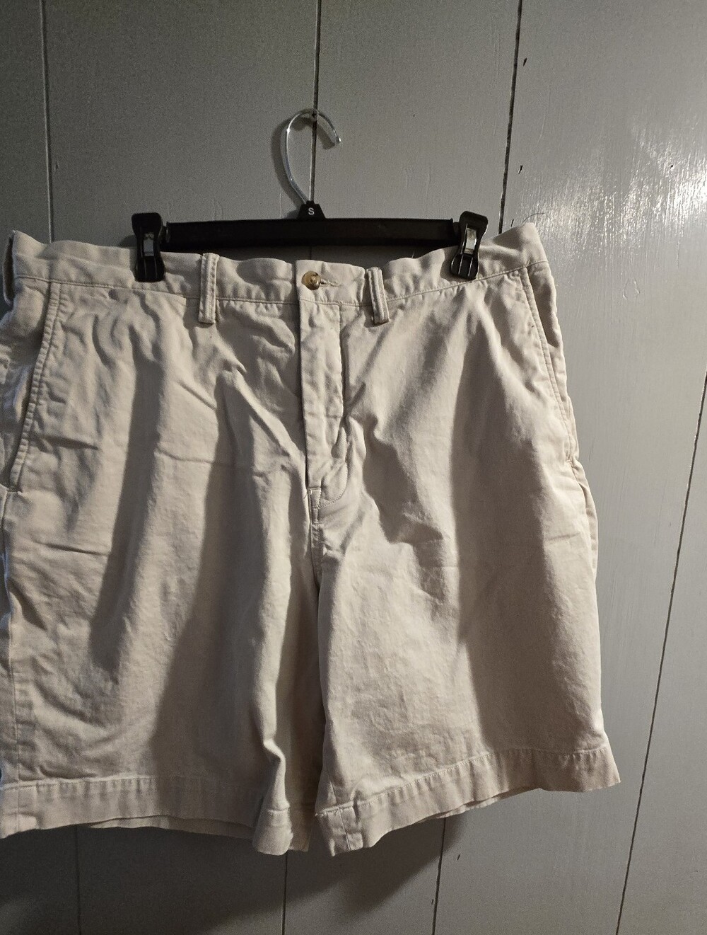 Polo by Ralph Lauren Cream Flat Front Cotton Shorts